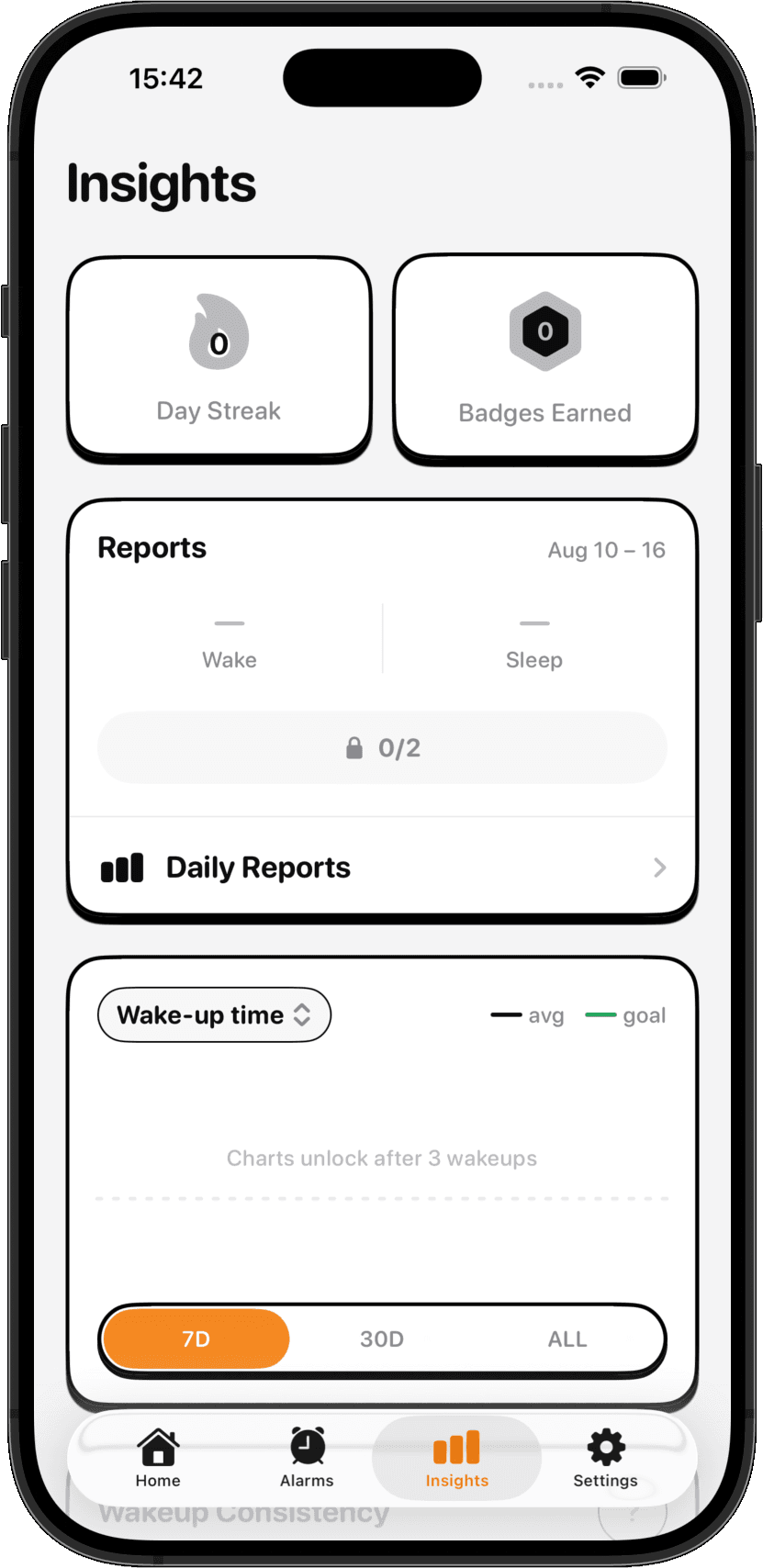The NoNap insights dashboard